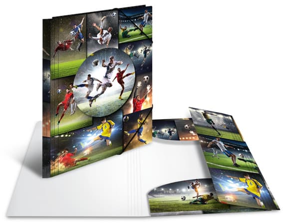 Herma Eckspannermappe , Fußball, , Aus Pp, Din A3