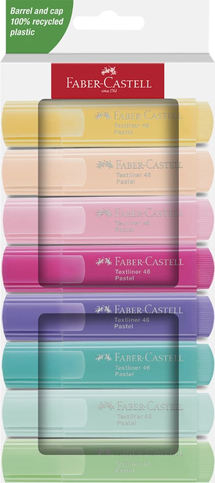 Faber-Castell Textmarker Textliner 46 Pastell, 8er Etui