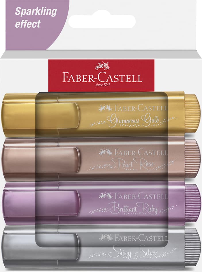 Faber-Castell Textmarker Textliner 46 Metallic, 4er Etui