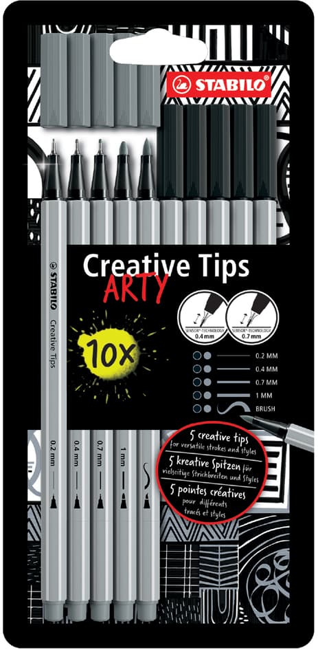 Stabilo Creative Tips Arty Shading, 10er Kartonetui