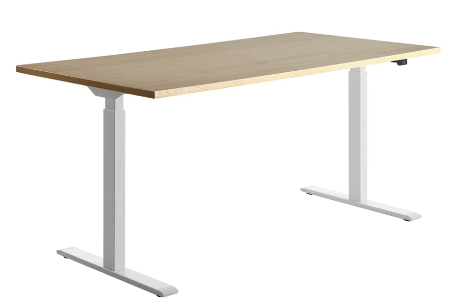 Topstar Sitz-/Steh-Schreibtisch, (B)1.600 Mm, Weiß/Ahorn