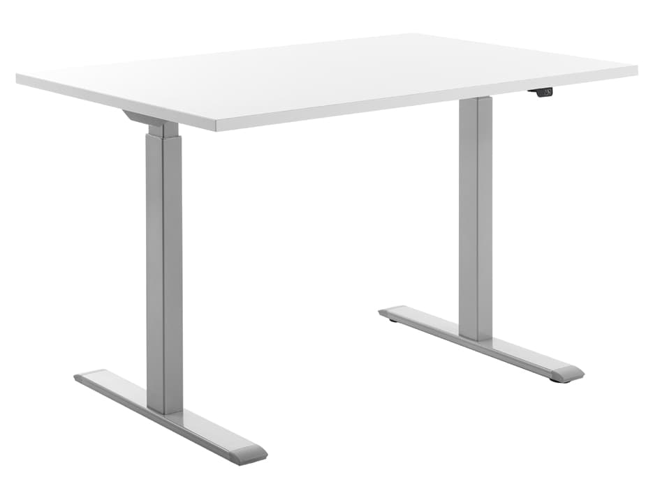 Topstar Sitz-/Steh-Schreibtisch, (B)1.200 Mm, Grau/Weiß