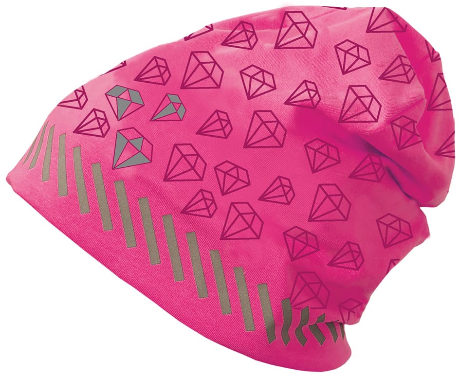 Roth Kinder-Jersey-Mütze Reflactions , Diamant, , Pink
