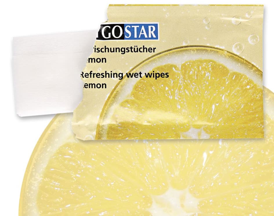 Hygostar Erfrischungstuch Lemon, 100er Karton