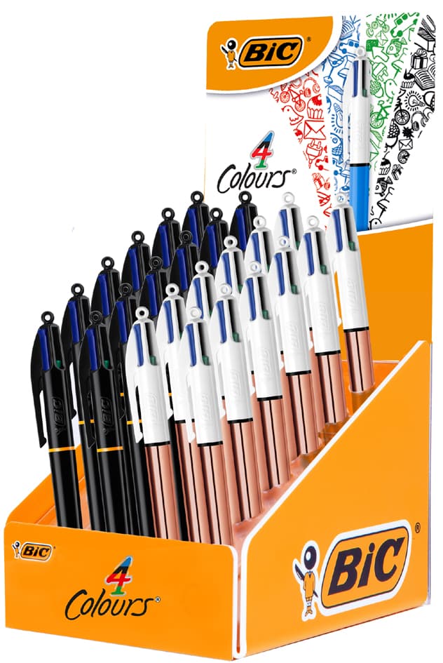 Bic Druckkugelschreiber 4 Colours, 24er Display