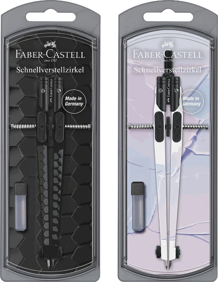 Faber-Castell Schnellverstellzirkel Dark & Bright, Sortiert