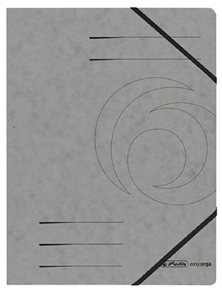 Herlitz Eckspannermappe Easyorga, A4, Karton Dunkelgrau