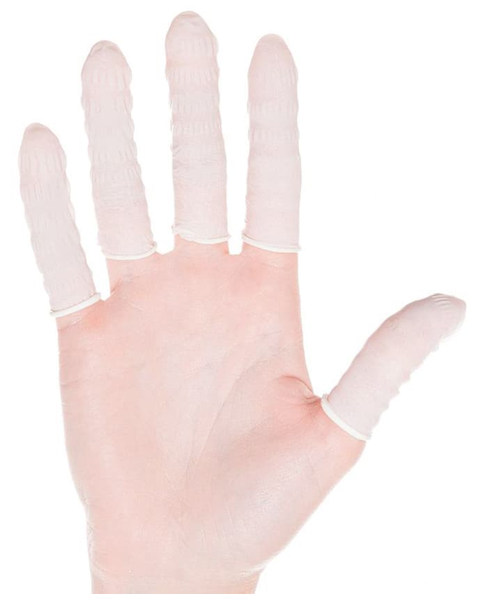 Hygostar Nitril-Fingerlinge, Puderfrei, Weiß, L