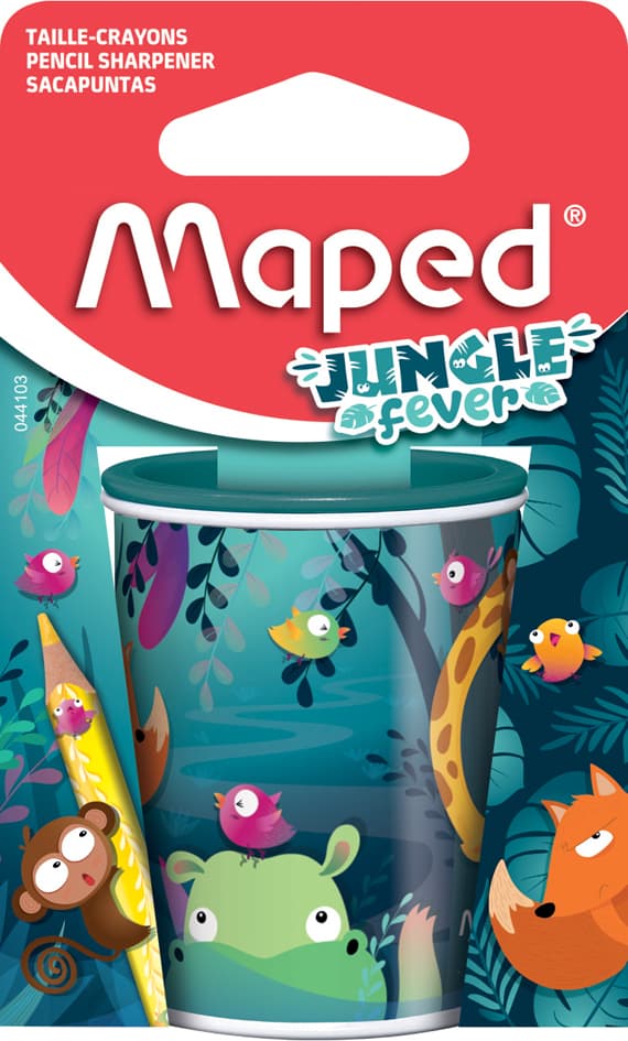 Maped Doppel-Spitzdose Jungle Fever, Aus Metall, Blister