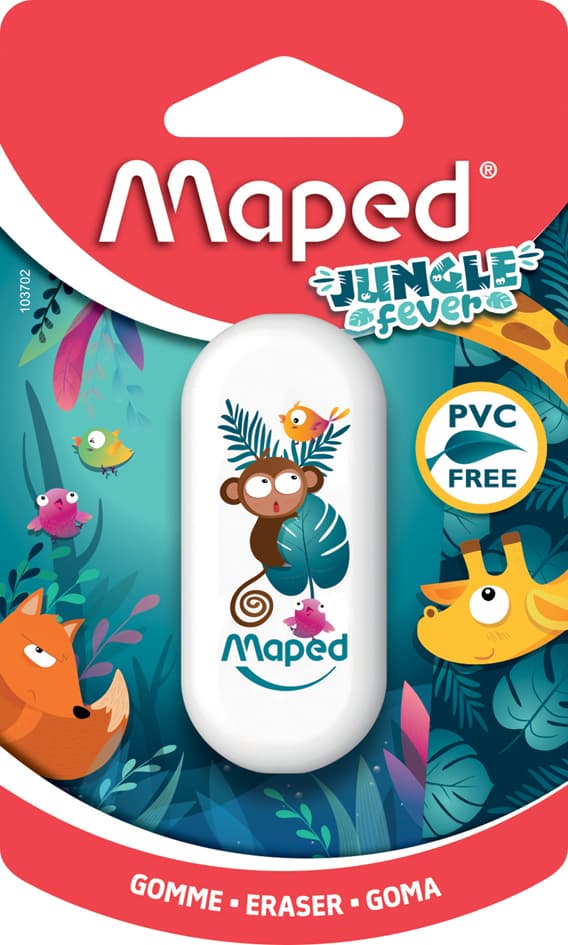 Maped Kunststoff-Radierer Jungle Fever, Blister