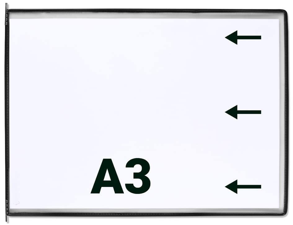 Djois By Tarifold Drehzapfentafel, Din A3, Schwarz