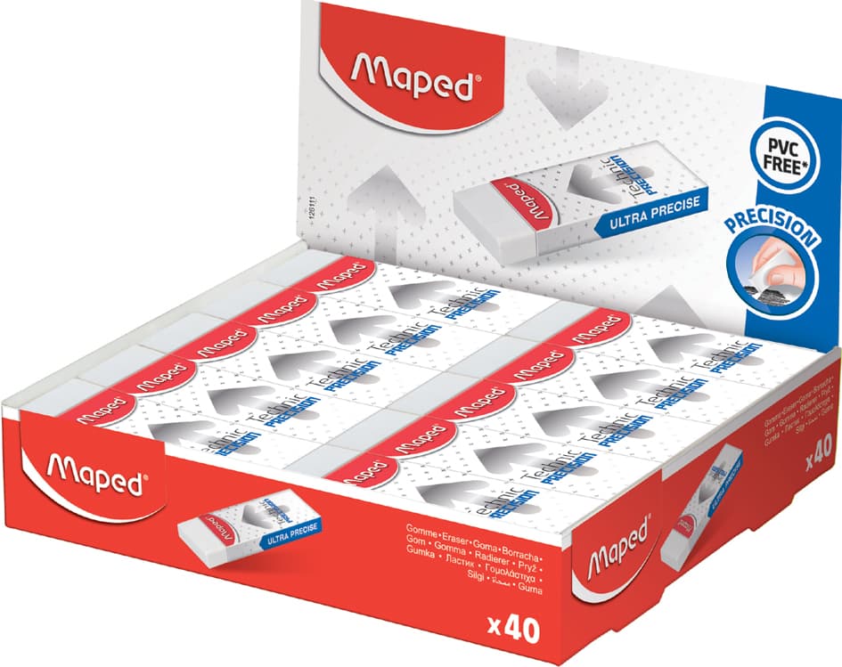 Maped Kunststoff-Radierer Technic Precision, 40er Display
