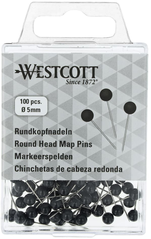 Westcott Markierungsnadeln, Größe 5, Schwarz