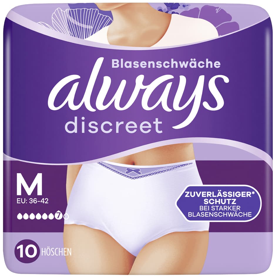 Always Discreet Inkontinenz-Höschen Pants Plus, Größe: M