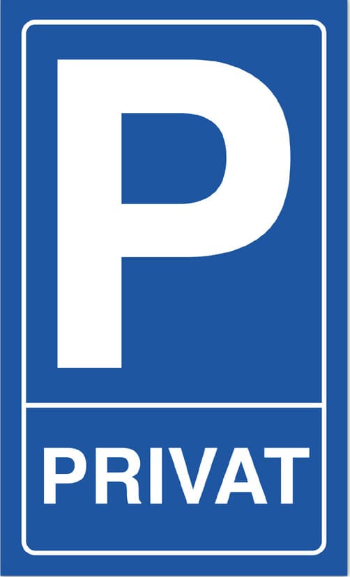 Exacompta Hinweisschild , Privatparkplatz, , Blau/Weiß