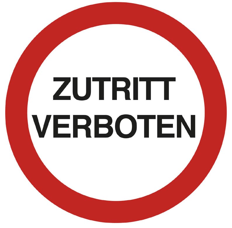 Exacompta Hinweisschild , Zutritt Verboten, , Rot/Weiß