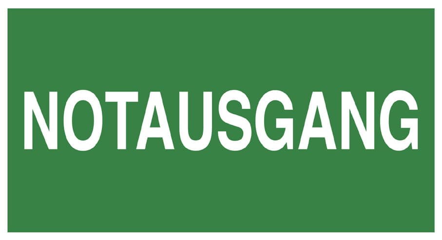 Exacompta Hinweisschild , Notausgang, , Grün/Weiß