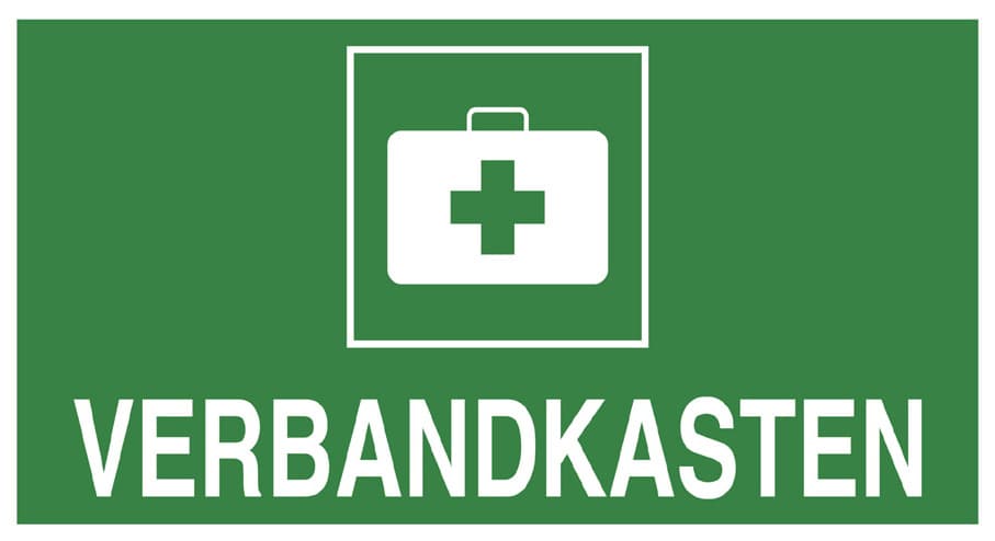 Exacompta Hinweisschild , Verbandkasten, , Grün/Weiß