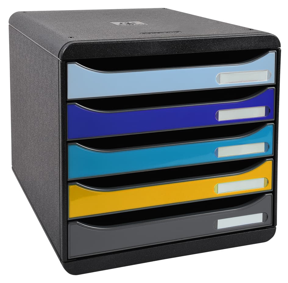 Exacompta Schubladenbox Big-Box Plus Bee Blue, 5 Schübe