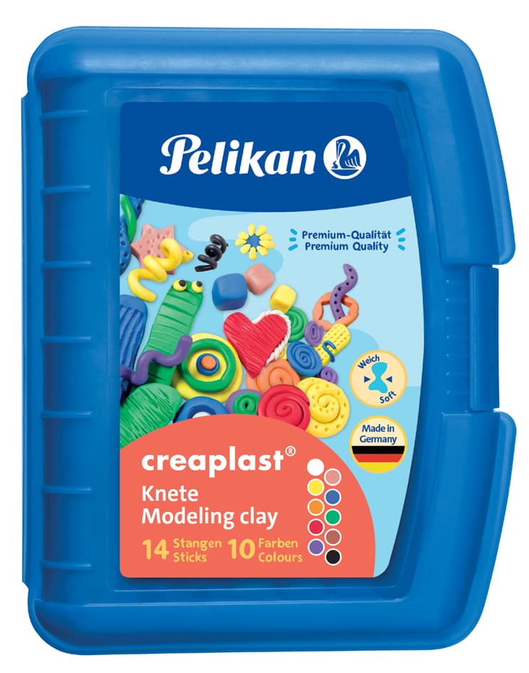 Pelikan Kinderknete Creaplast, 14er Kunststoffbox Rot