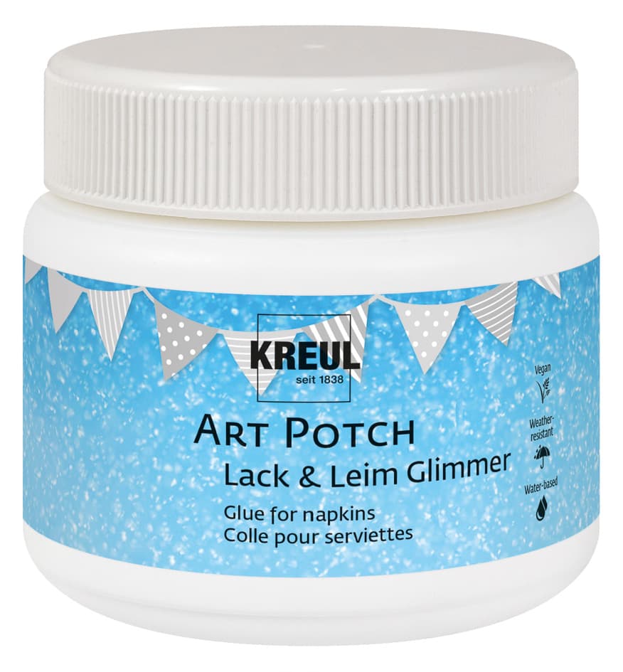 Kreul Servietten-Lack & Leim Art Potch, Glimmer, 150 Ml