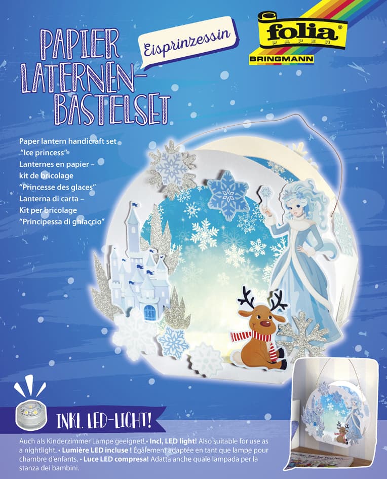 Folia Laternen-Bastelset , Eisprinzessin, , Weiß