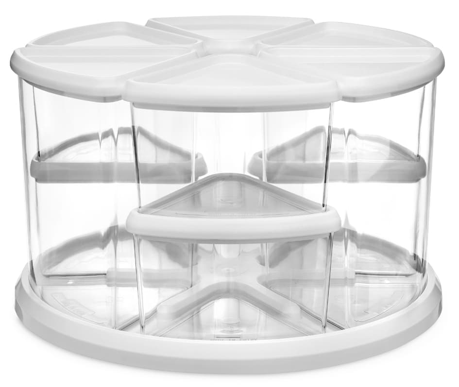 Deflecto Karussell-Organizer, Transparent / Weiß
