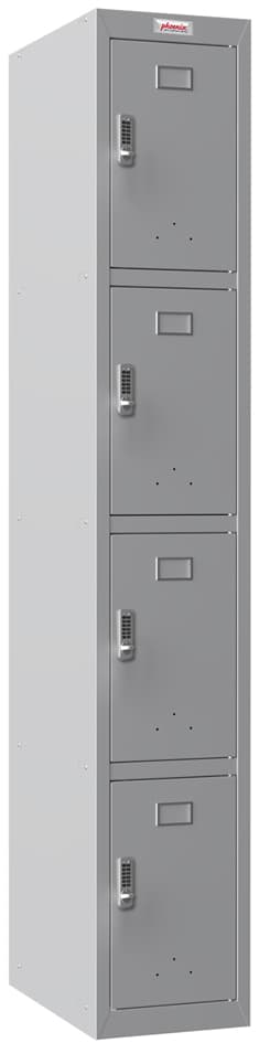 Phoenix Spind Pl1430, 4 Türen, Elektronikschloss, Grau