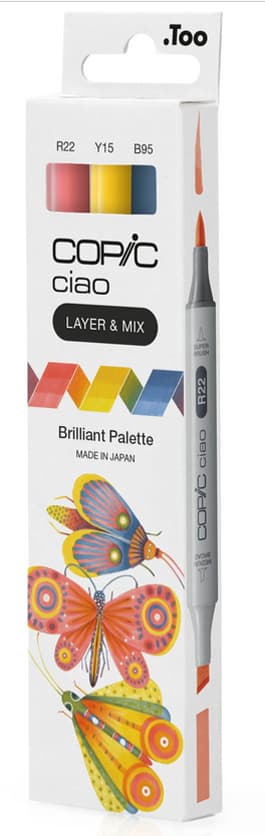 Copic Marker Ciao, 3er Set , Brilliant Palette,