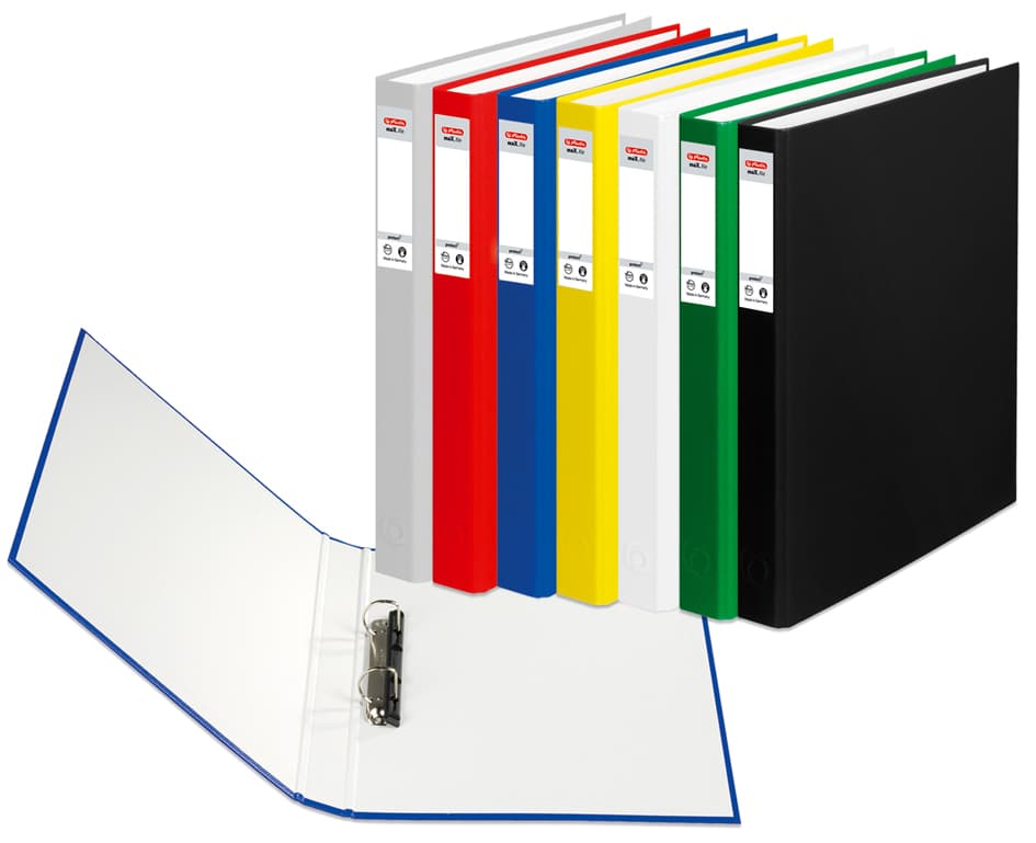 Herlitz Ringbuch Max.File Protect, A4, 2-Ring-Mechanik, Rot