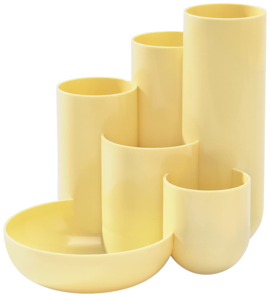 Han Multiköcher Campus, 6 Fächer, Polystyrol, Pastellgelb