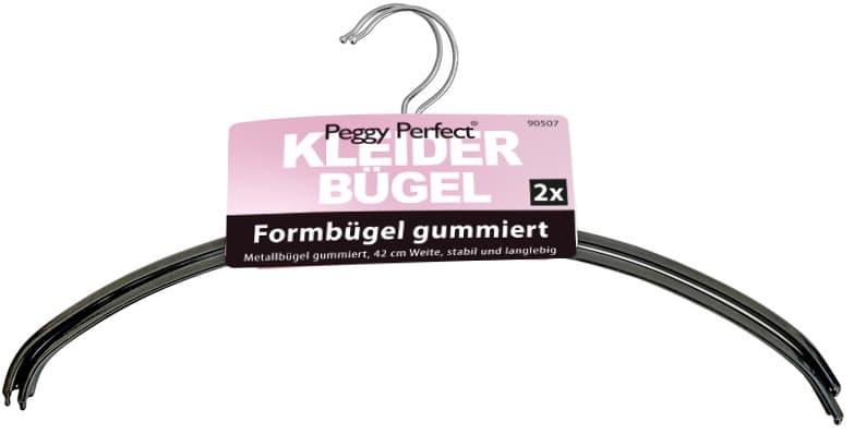 Peggy Perfect Metall-Kleiderbügel Ohne Steg, 2er Pack