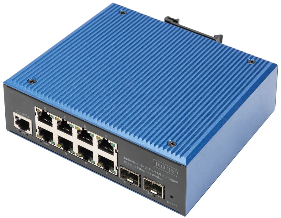 Digitus Industrial Gigabit Ethernet Switch, L2 Managed, 8+2p