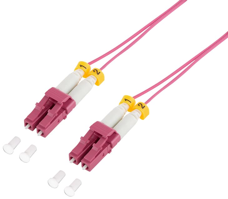 Logilink Lwl Patchkabel, 2x Lc-Duplex, Om4, Dünn, 2,0 M