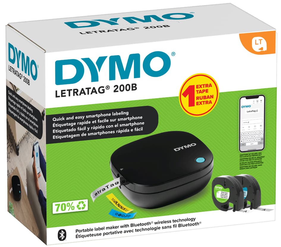 Dymo Tisch-Beschriftungsgerät Letratag Lt 200b, Vorteilspack