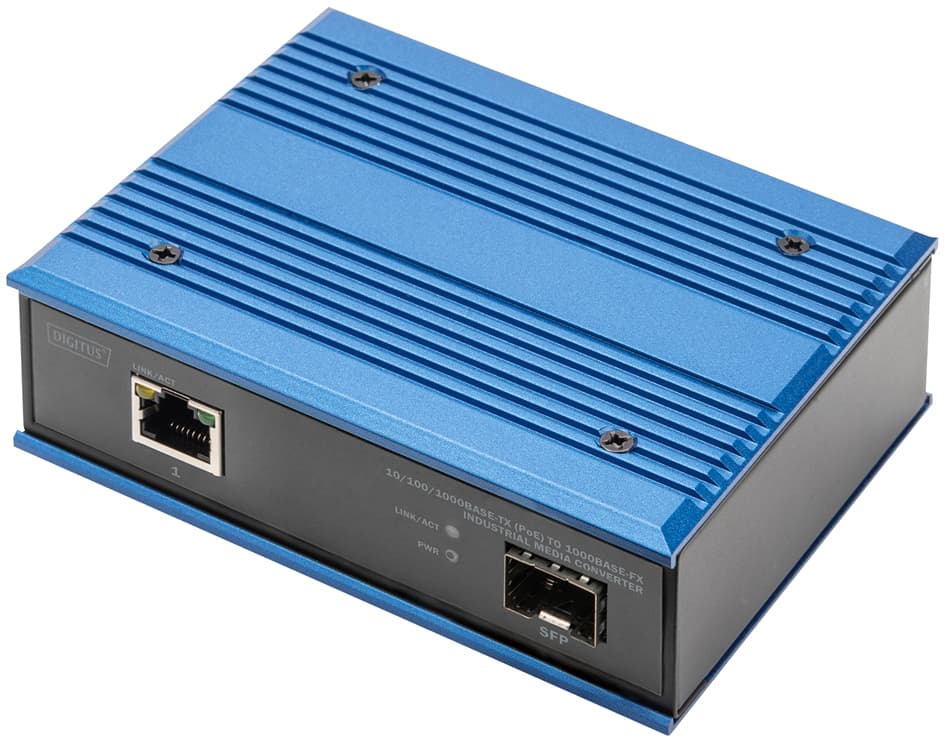 Digitus Industrial Gigabit Ethernet Poe+ Medienkonverter