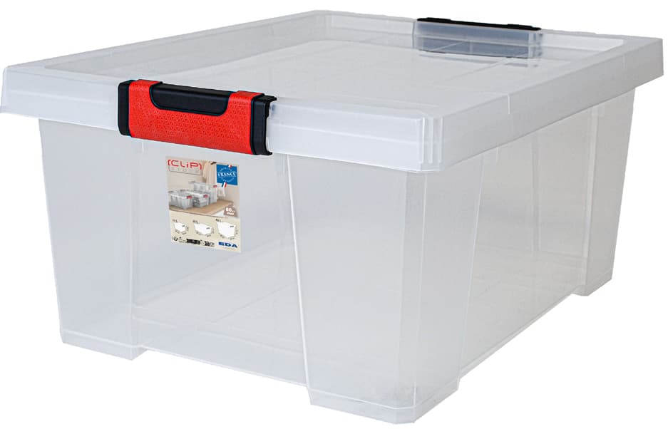 Eda Aufbewahrungsbox Clipstock, 30 Liter, Pp, Transparent