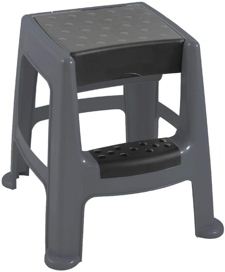Eda Tritthocker, 1 Stufe, Pp, Grau/Schwarz