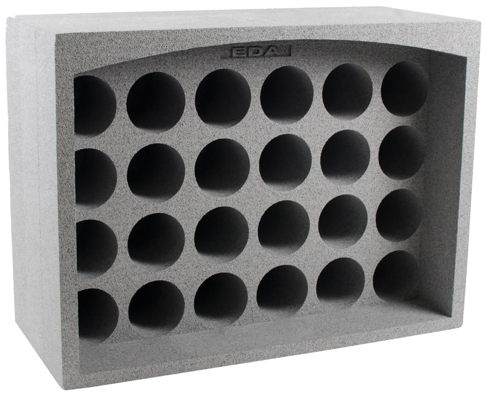 Eda Flaschenregal, Für 24 Flaschen, Aus Polystyren, Grau
