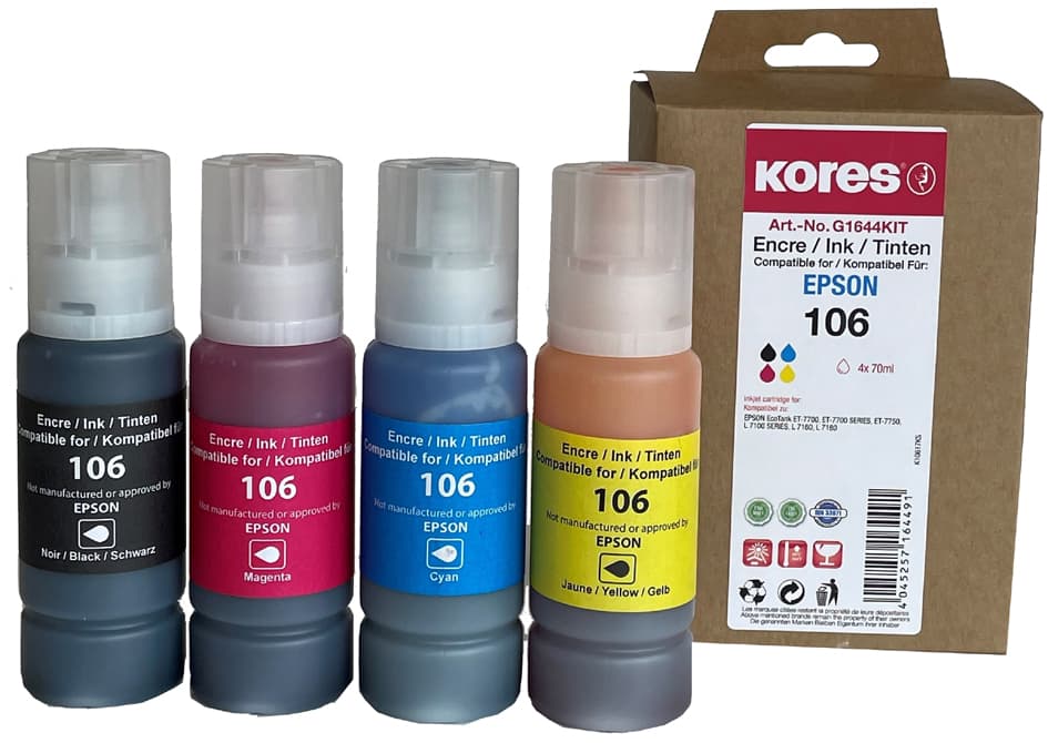 Kores Multi-Pack Tintenflasche G1644kit Ersetzt Epson 106