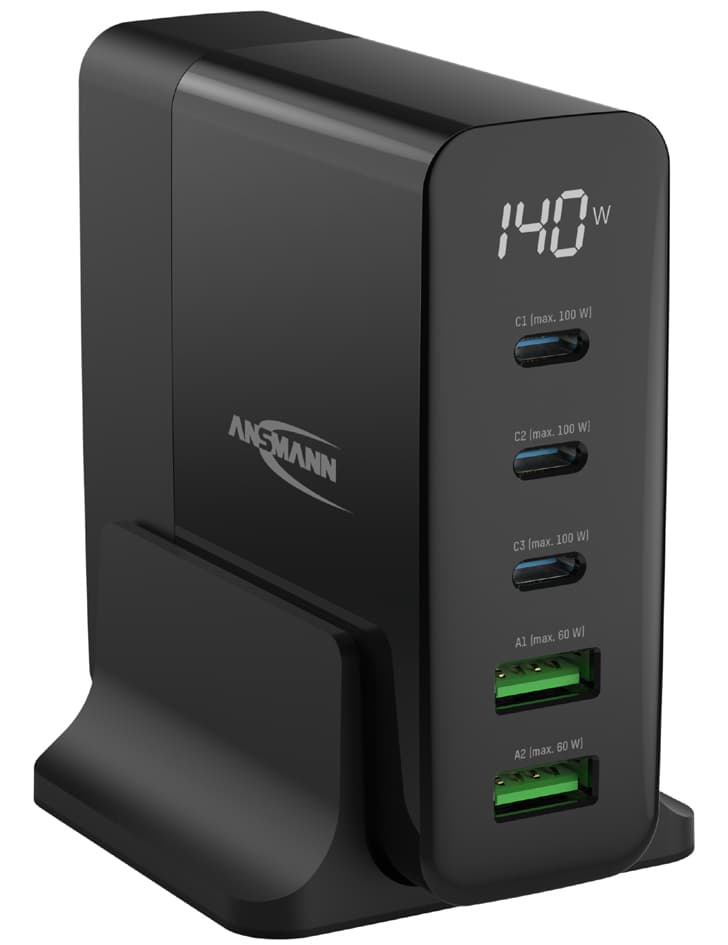 Ansmann Usb-Tisch-Ladegerät Dc5140pd, 5 Port, 140 Watt