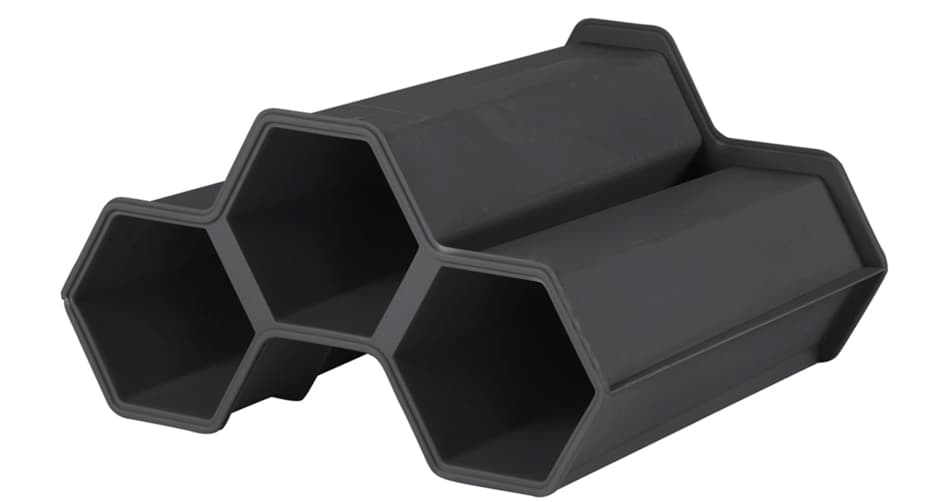 Eda Mini-Flaschenregal, Für 3 Flaschen, Pp, Anthrazit