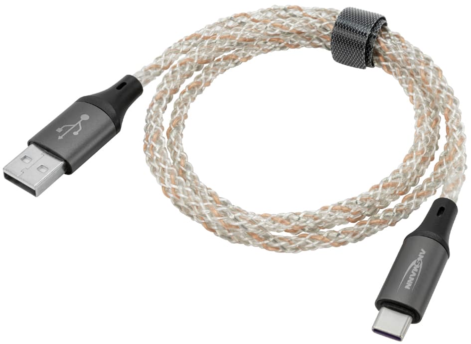 Ansmann Daten- & Ladekabel Mit Leds, Usb-A - Usb-C Stecker
