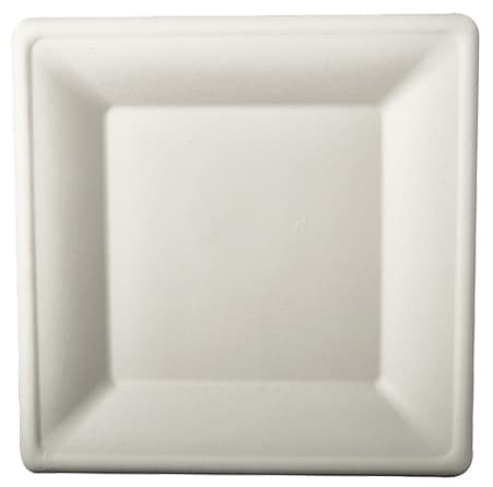 Papstar Zuckerrohr-Teller , Pure, , Eckig, 260 X 260 Mm, 50er