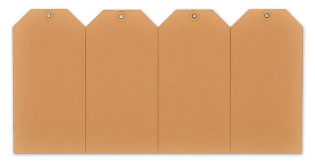 Rillprint Warenanhänger, 45 X 90 Mm, Kraft Braun