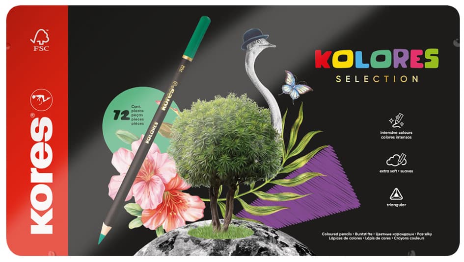 Kores Dreikant-Buntstifte , Kolores Selection, , 72er Etui