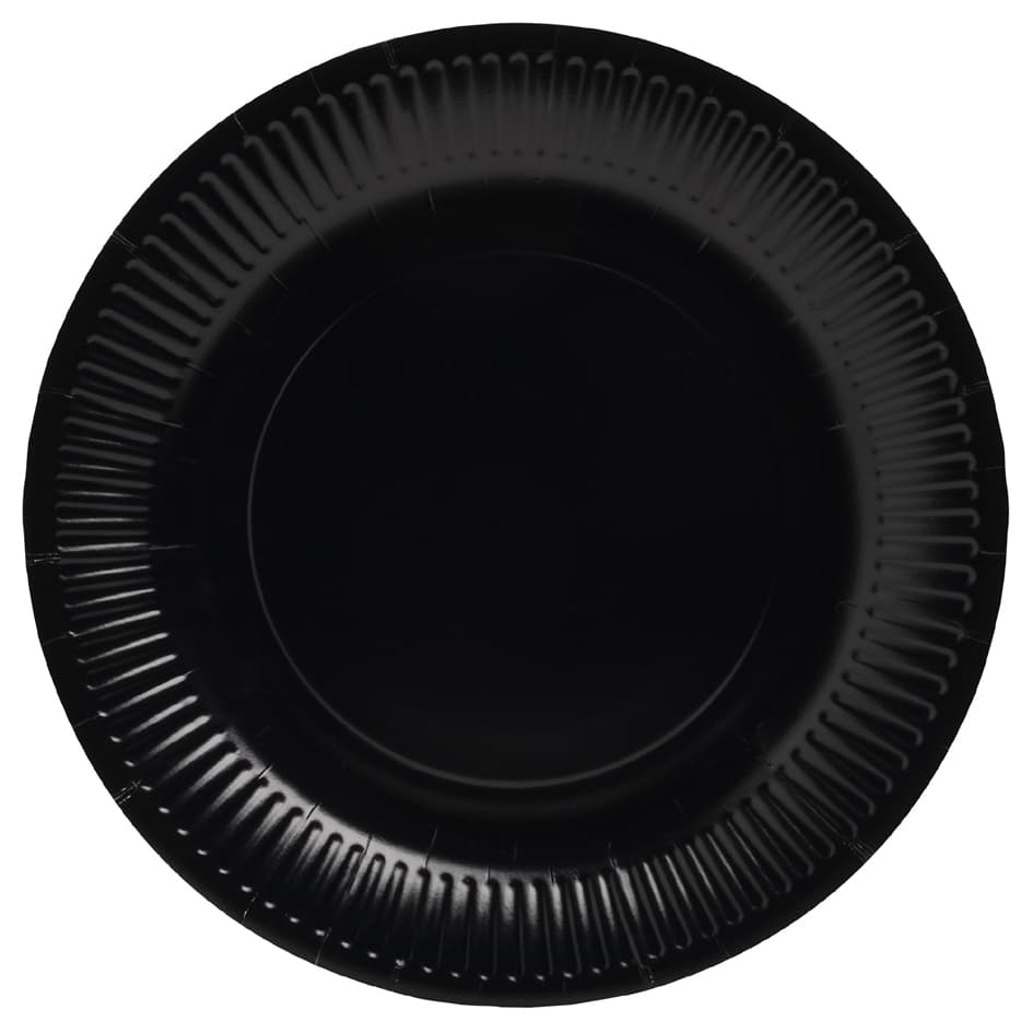 Pronappe Papp-Teller, Rund, 230 Mm, Schwarz