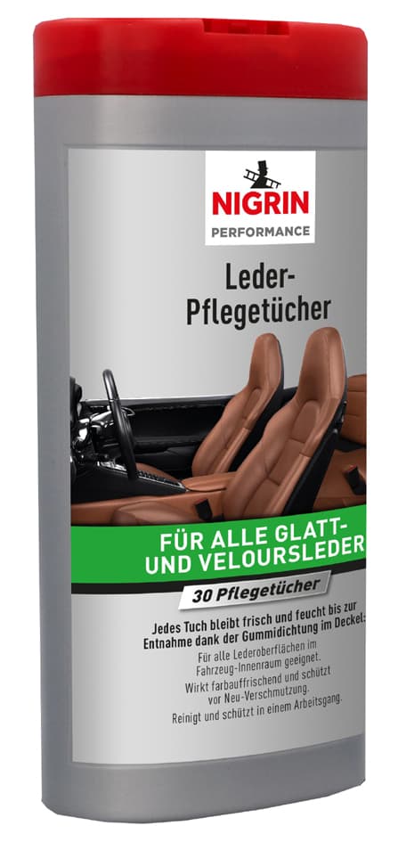Nigrin Leder-Pflegetücher, Spenderbox