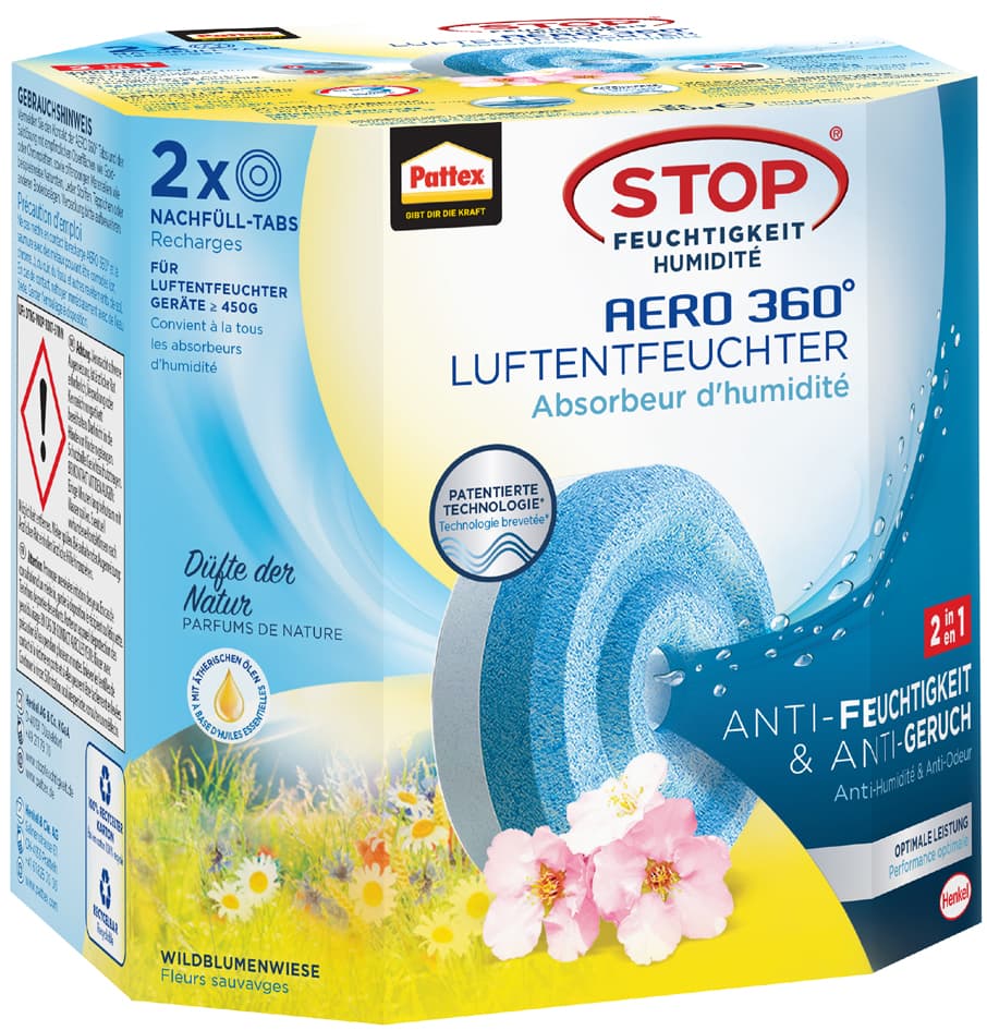Pattex Nachfülltabs Aero 360 Grad , Wildblumenwiese,