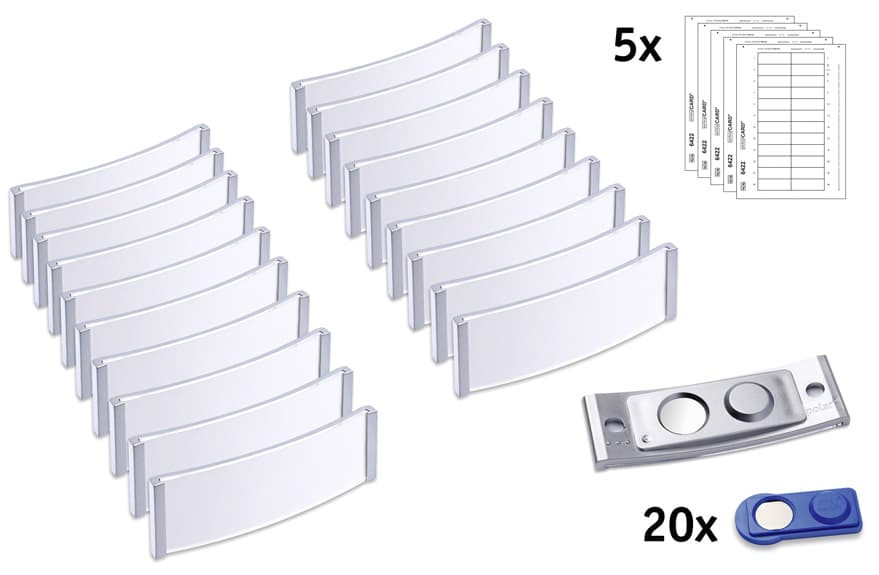 Avery Zweckform Namensschild, 68 X 22 Mm, Silber, 20er Set